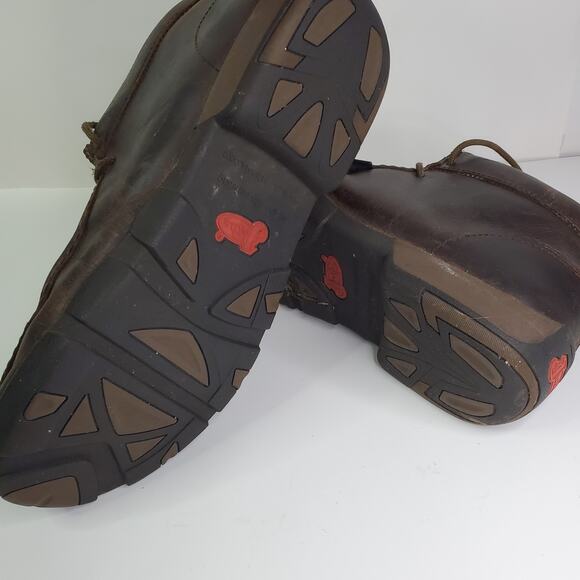 Justin Boots Cappie Chukka Men’s 13M Work Shoes 232 Brown Leather Lace Up - Picture 7 of 8